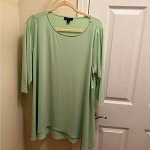 Alfani Women's Light Green Tunic Top